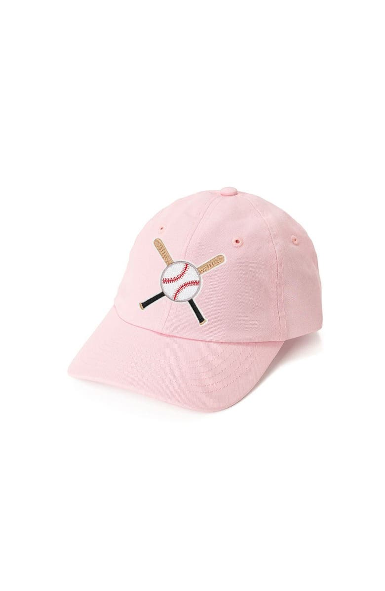 Sweet Wink Batter Up Patch Baseball Hat, Main, color, Ballet Pink