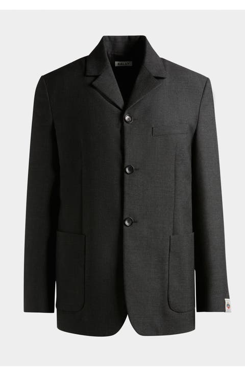 Blazer In Dark Wool Blend