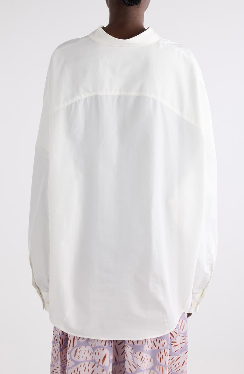 Dries Van Noten Casia Oversize Button-Up Shirt, Alternate, color, White