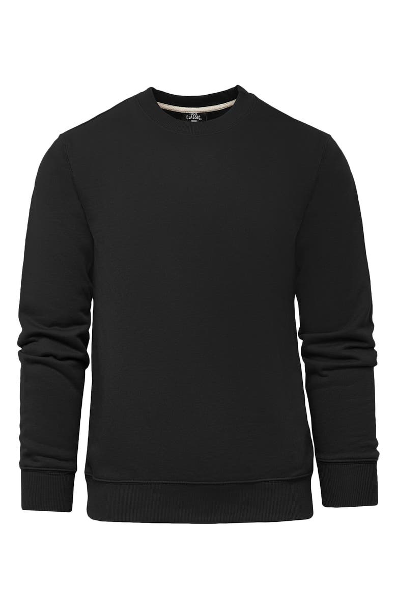 True Classic Fleece Crewneck Sweatshirt, Alternate, color, Black