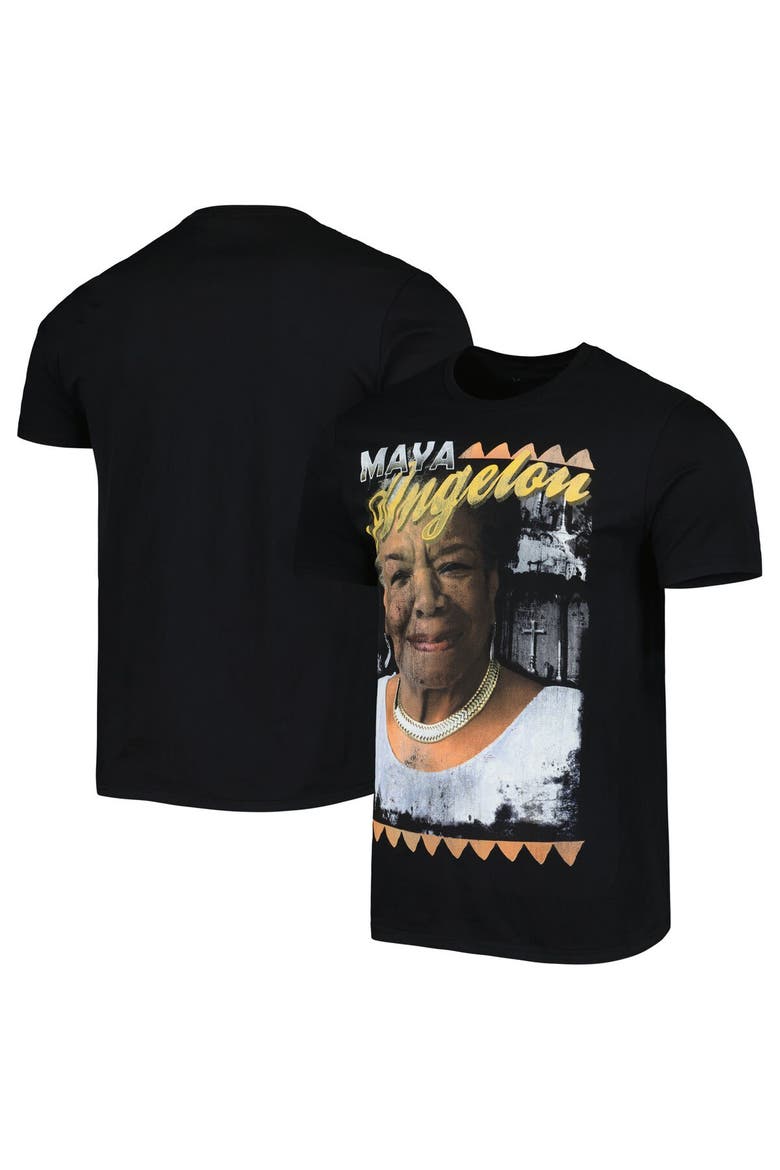 Unisex Black Maya Angelou Graphic T-Shirt, Main, color, Black