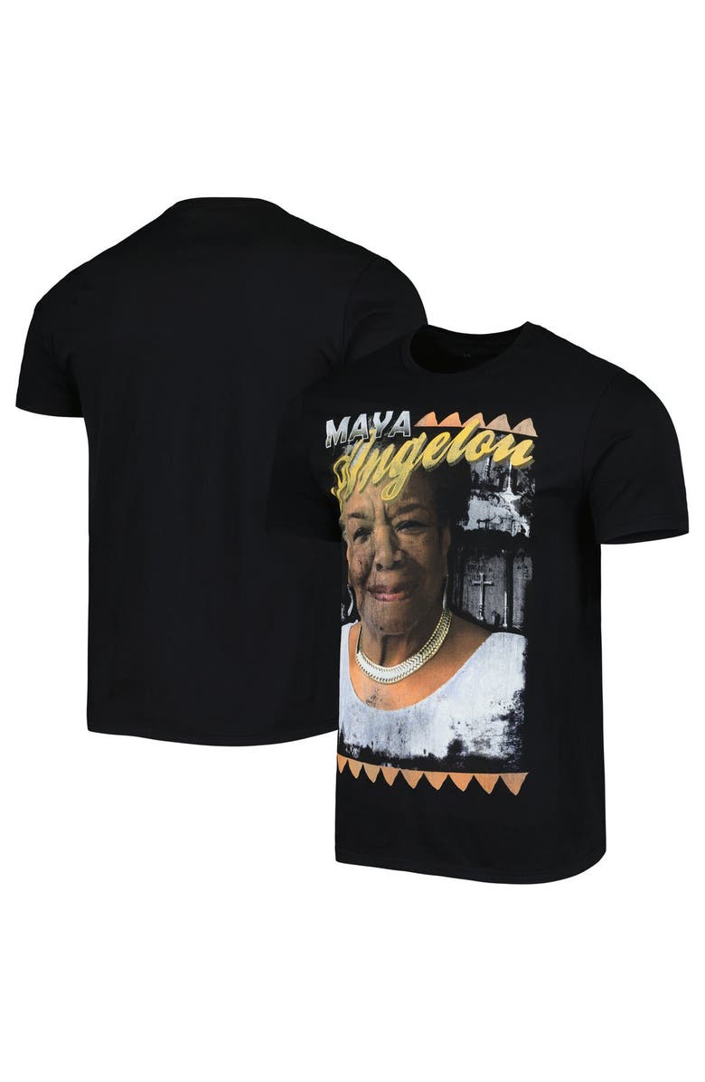 Philcos Unisex Black Maya Angelou Graphic T-Shirt, Main, color, Black