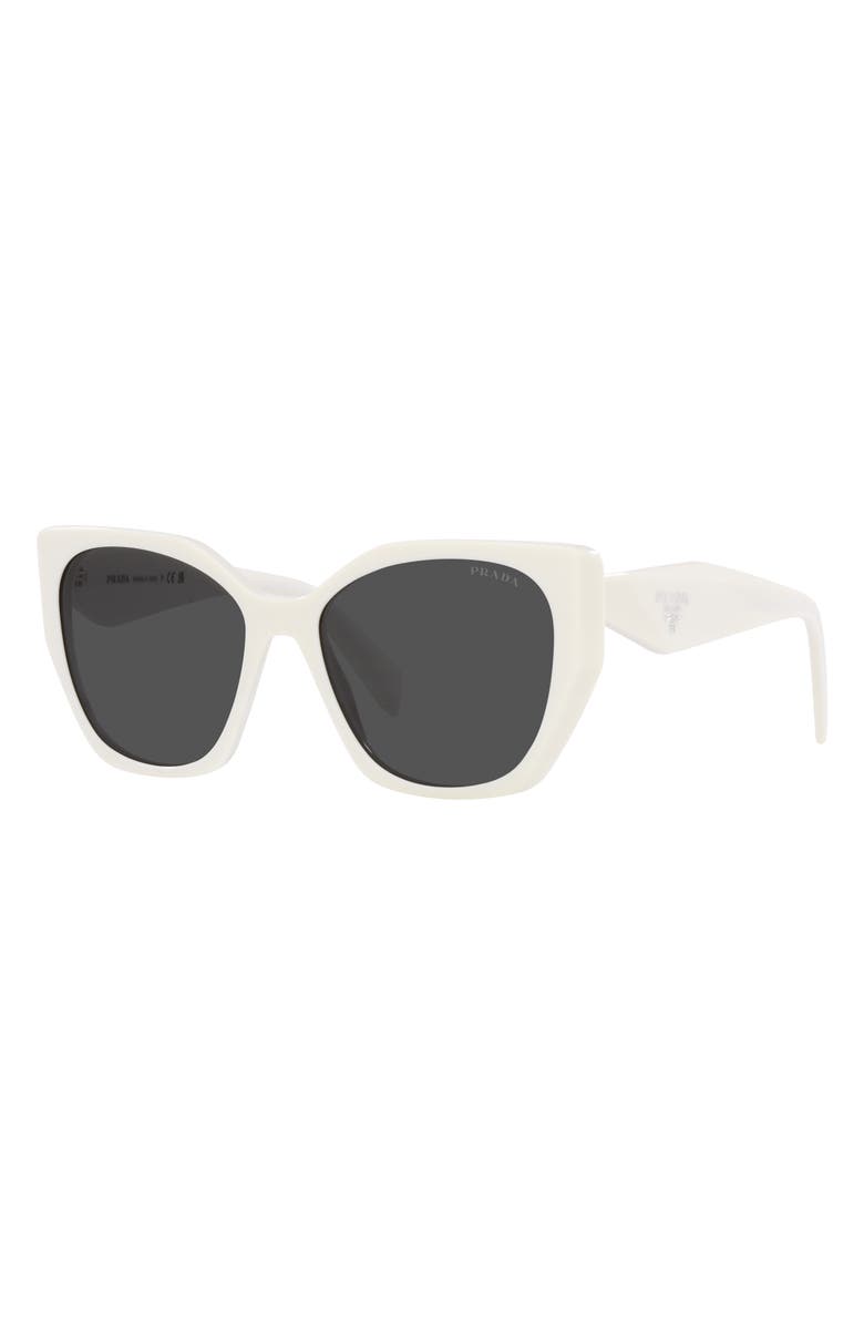 Prada 50mm Small Rectangular Sunglasses, Alternate, color, Bone