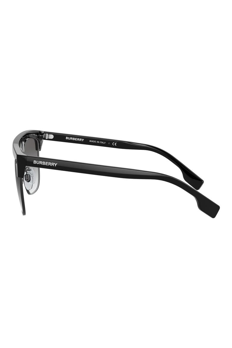 59mm Gradient Rectangular Sunglasses, Alternate, color, BLACK
