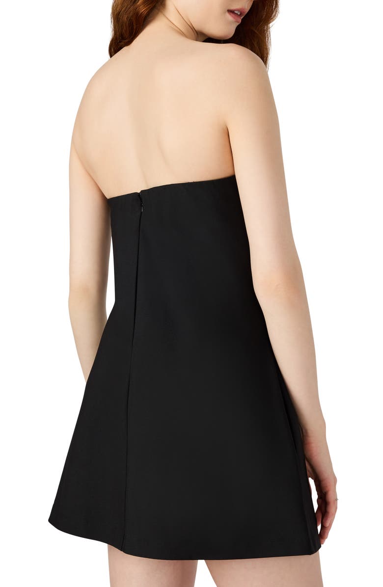 Steve Madden Morgana Strapless Romper, Alternate, color, Black