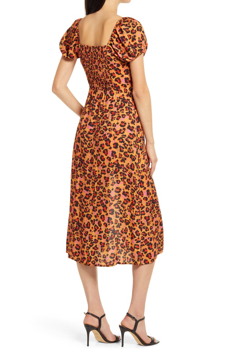 Ameli Leopard Spot Dress, Alternate, color, DESERT ROSE MULTI