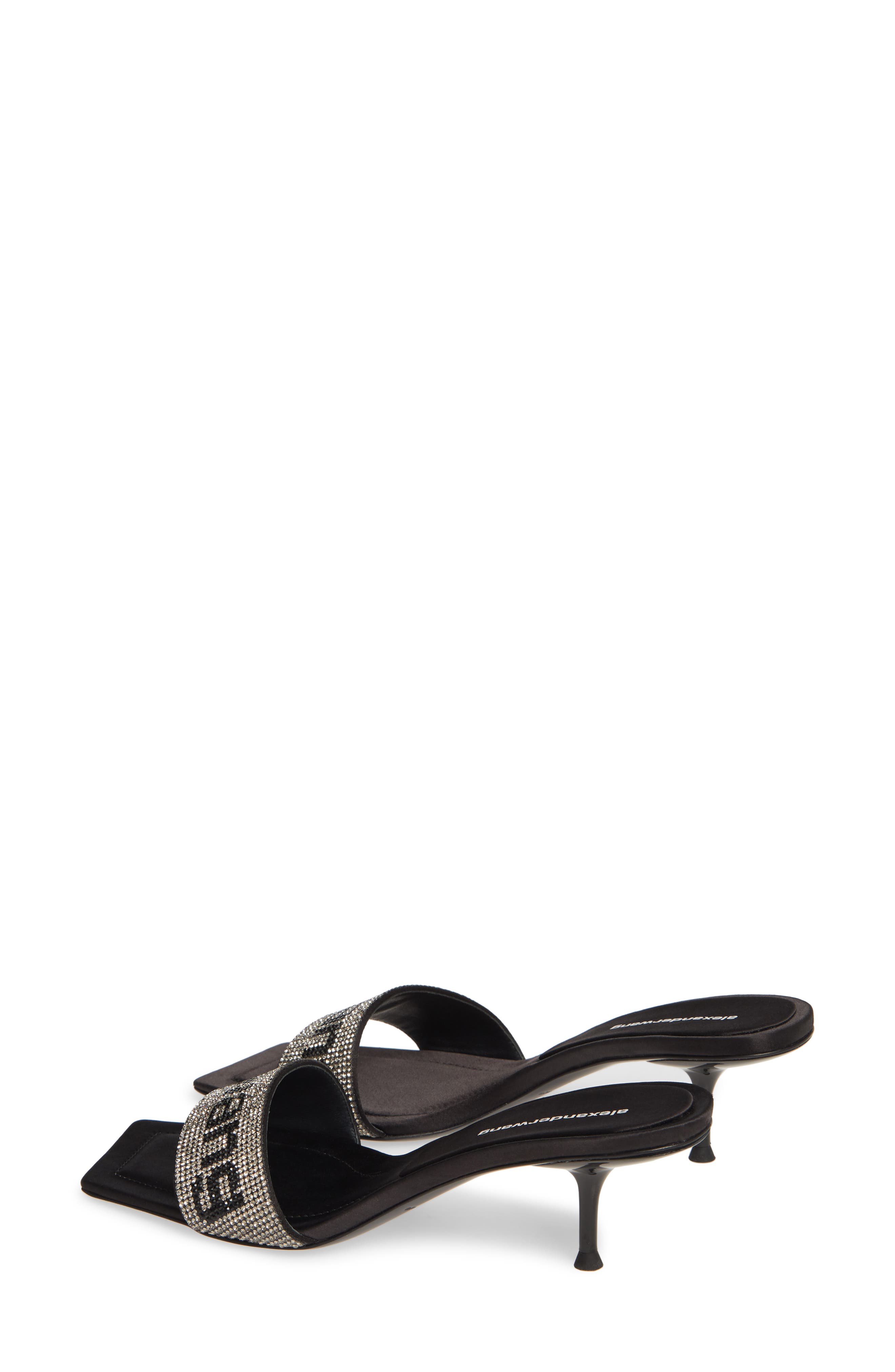 Alexander Wang Jessie Crystal Kitten Heel Sandal, Alternate, color, 
