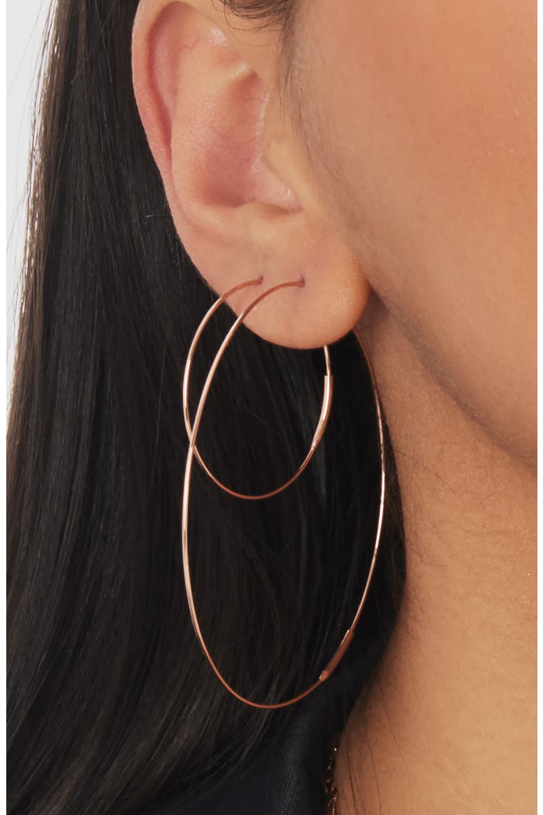 Small Magic 14K Gold Hoops, Alternate, color, ROSE