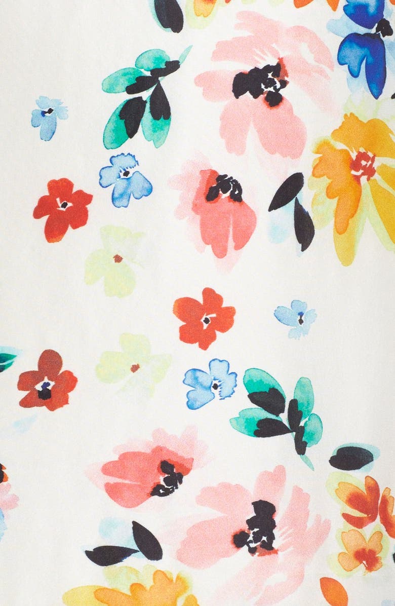 CeCe by Cynthia Steffe Floral Print Drop Waist Dress, Alternate, color, 