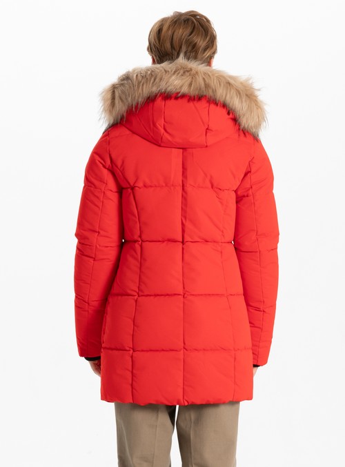 Point Zero Timeless Parka In Red