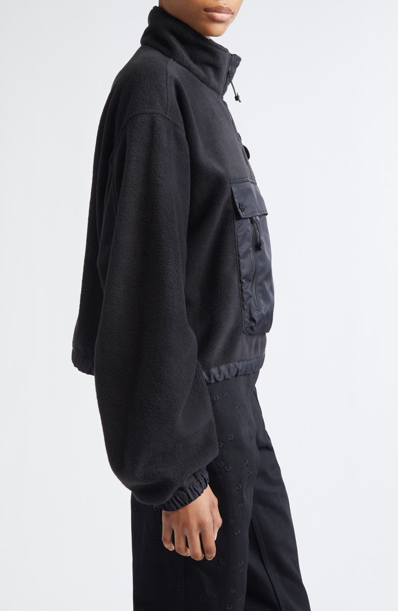 Cecilie Bahnsen Bastian Mixed Media Anorak, Alternate, color, Black
