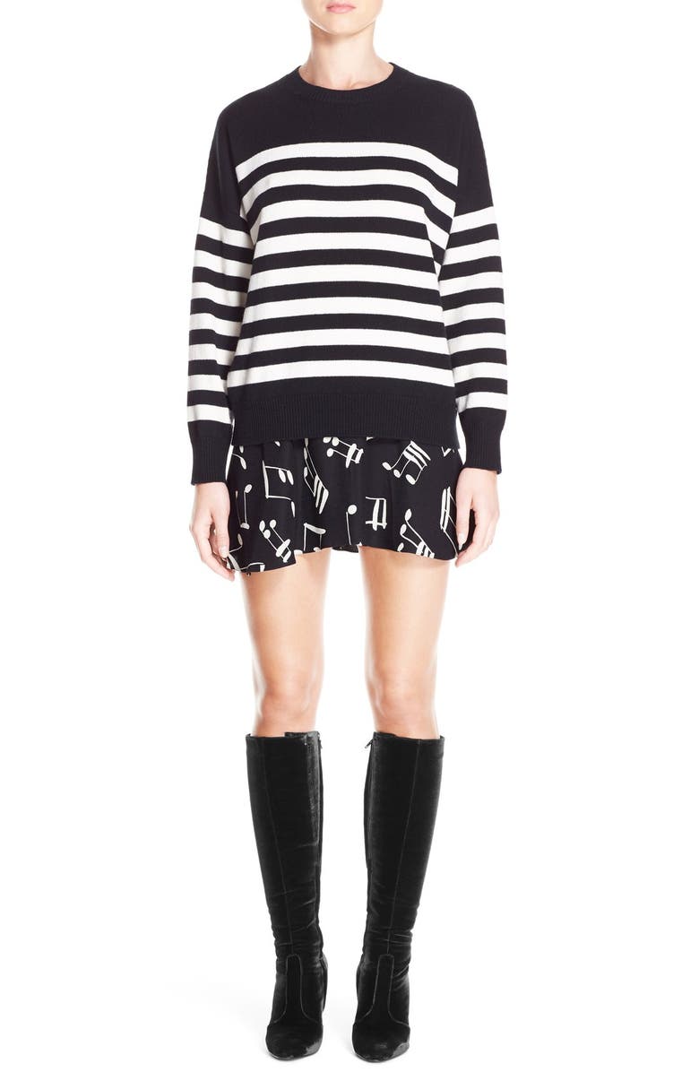Saint Laurent Stripe Cashmere Sweater, Main, color, 
