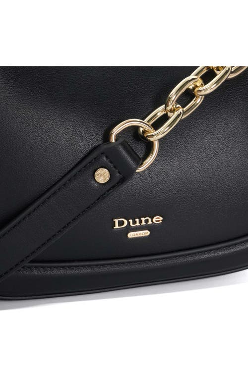 Dune London Direction Faux Leather Shoulder Bag In Black