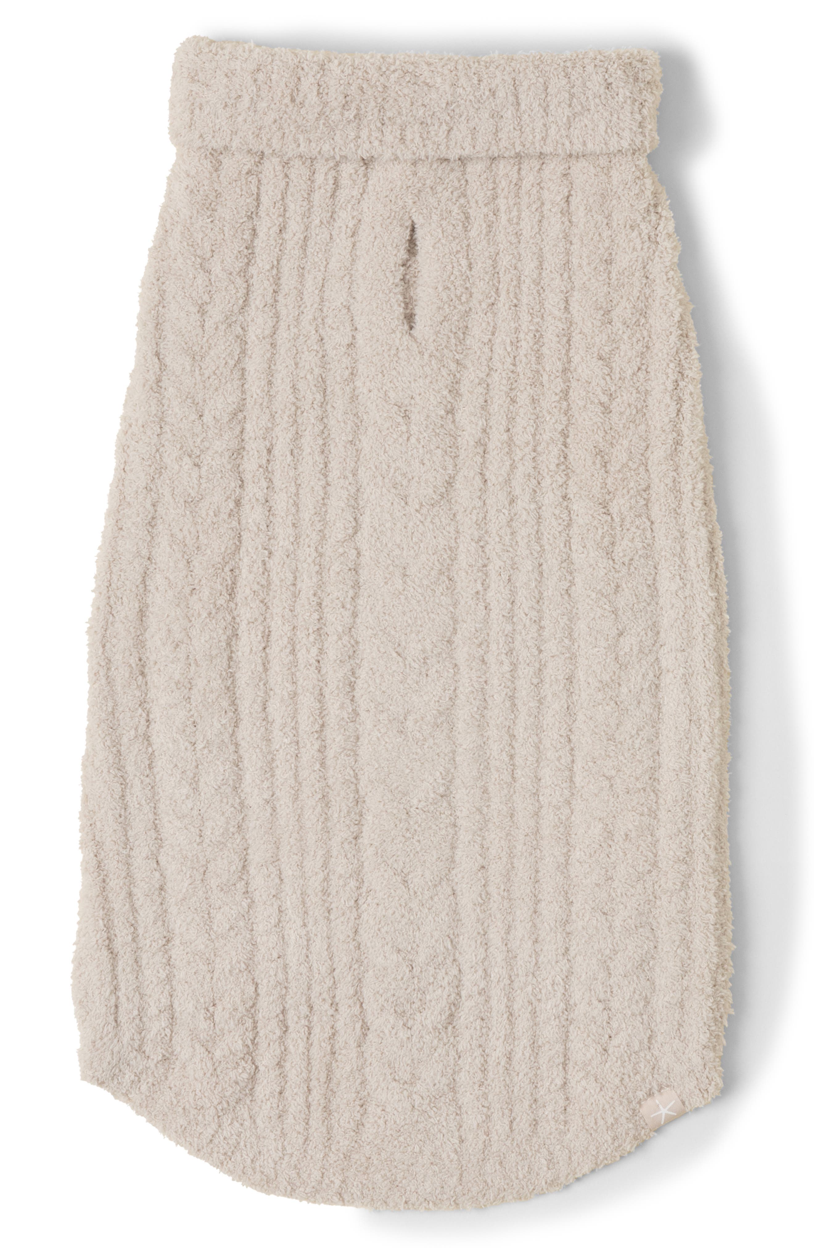 barefoot dreams CozyChic® Cable Pet Sweater in Stone 