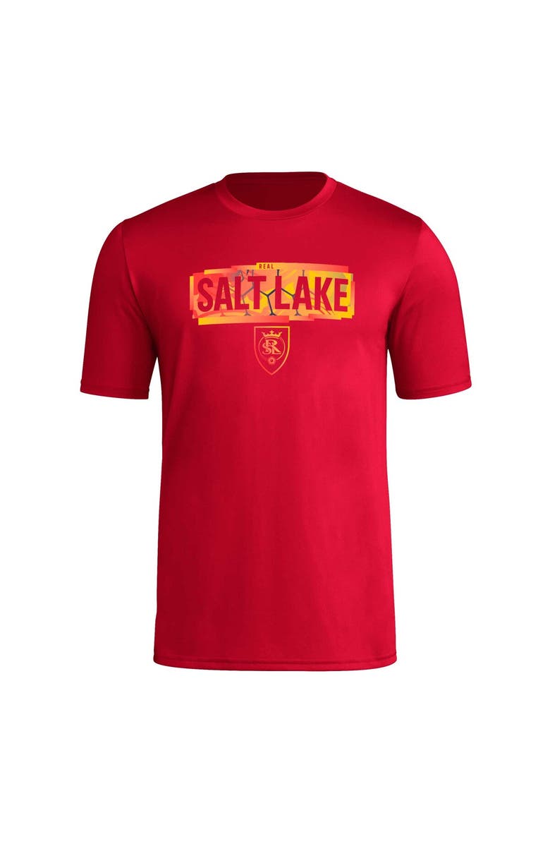 adidas Men's adidas Red Real Salt Lake Local Pop AEROREADY T-Shirt, Alternate, color, 