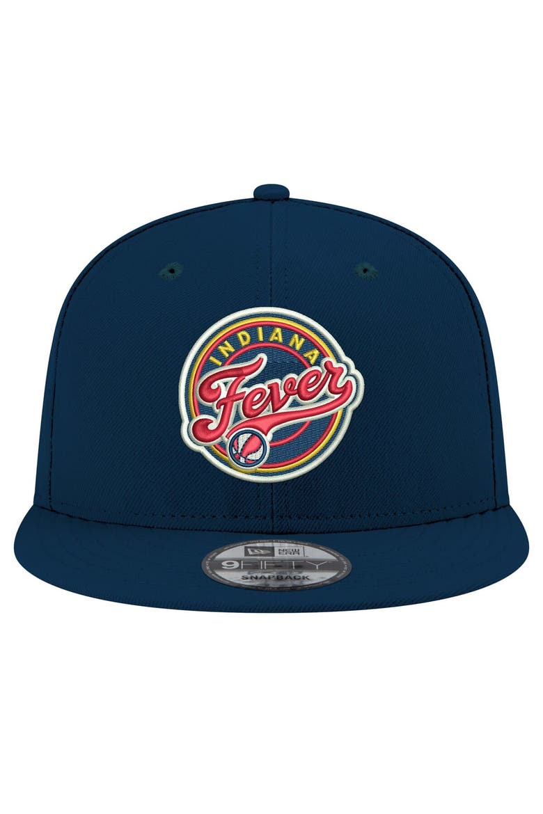 Unisex New Era Navy Indiana Fever Logo 9FIFTY Snapback Hat, Alternate, color, Navy