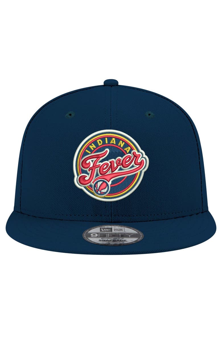 New Era Unisex New Era Navy Indiana Fever Logo 9FIFTY Snapback Hat, Alternate, color, Navy
