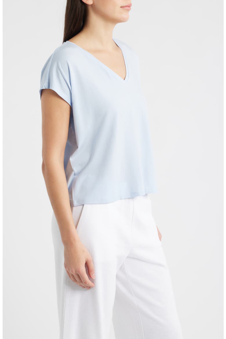 V-Neck Boxy T-Shirt, Alternate, color, AIRY BLUE