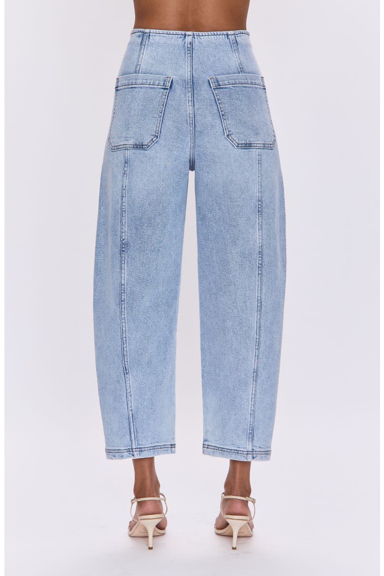Blair Bandless High Waist Crop Barrel Jeans, Alternate, color, PRISTINE