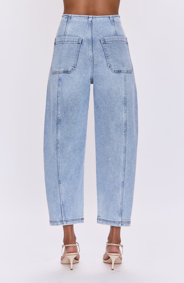 Pistola Blair Bandless High Waist Crop Barrel Jeans, Alternate, color, Pristine