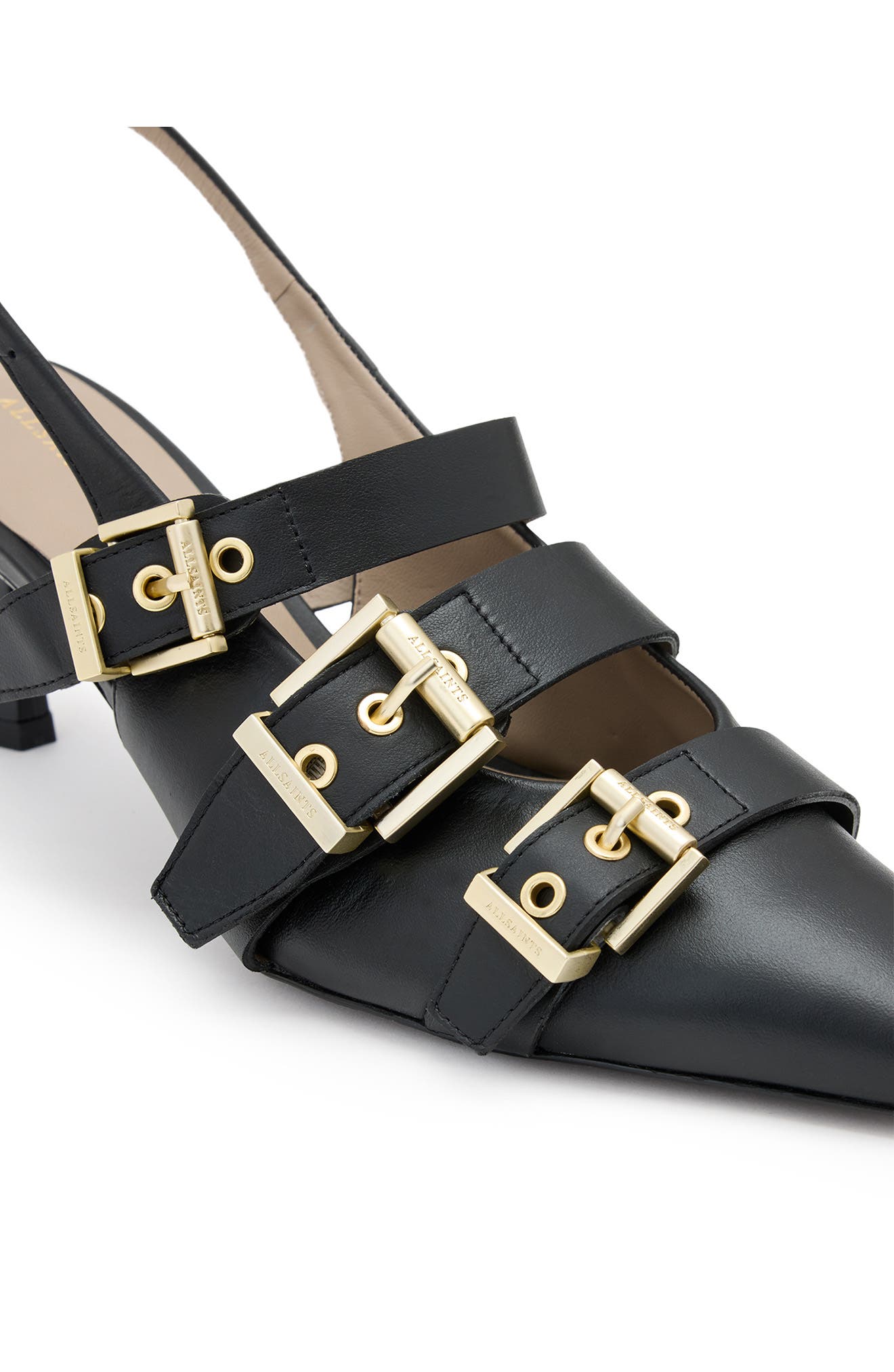 Vivian Slingback Pointed Toe Pump, Alternate, color, BLACK