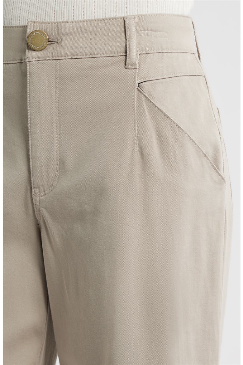 Wyatt Skyrise Crop Wide Leg Twill Pants, Alternate, color, FLAX