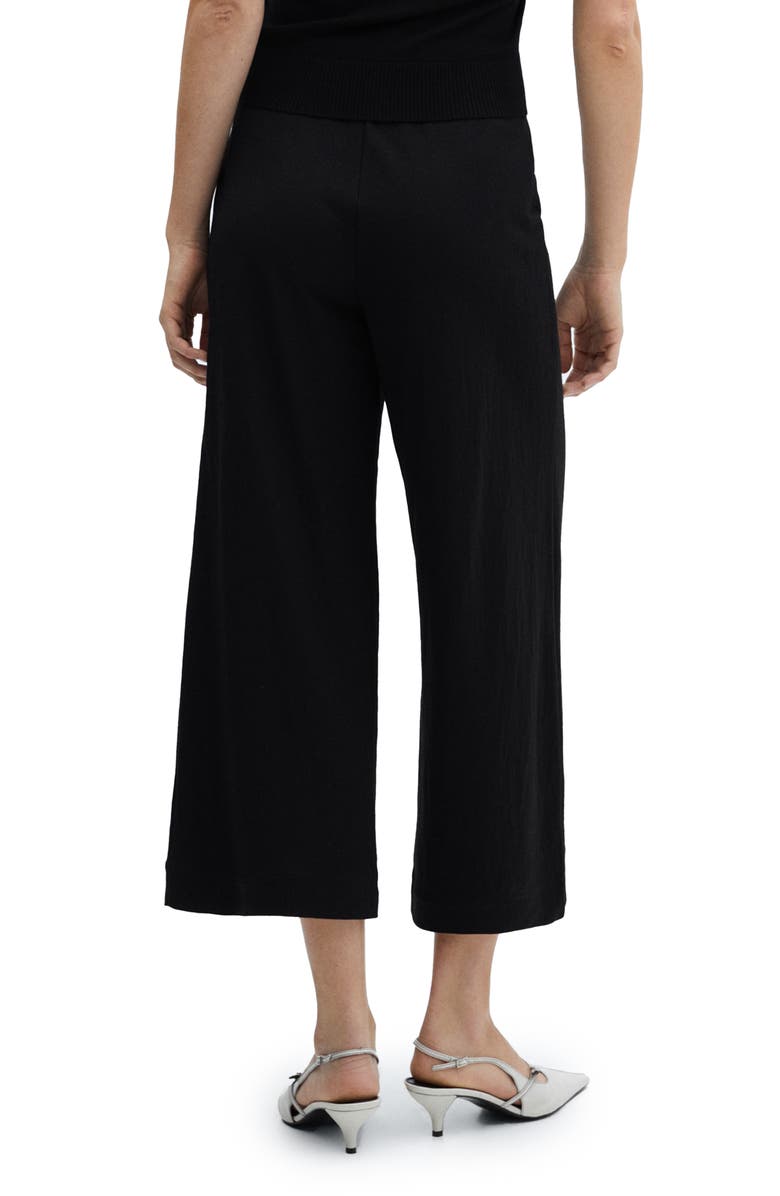 MANGO Crop Wide Leg Pants, Alternate, color,