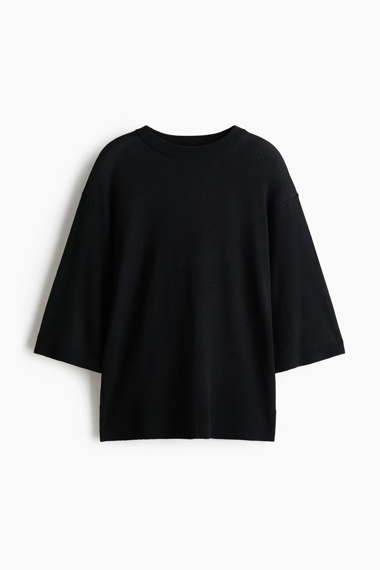 Merino Wool T-Shirt, Alternate, color, Black