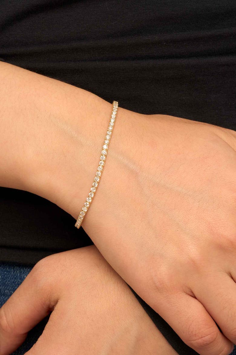 14K Yellow Gold Luminous Lab Diamond Tennis Bracelet, Alternate, color, Yellow Gold, Lab Diamonds