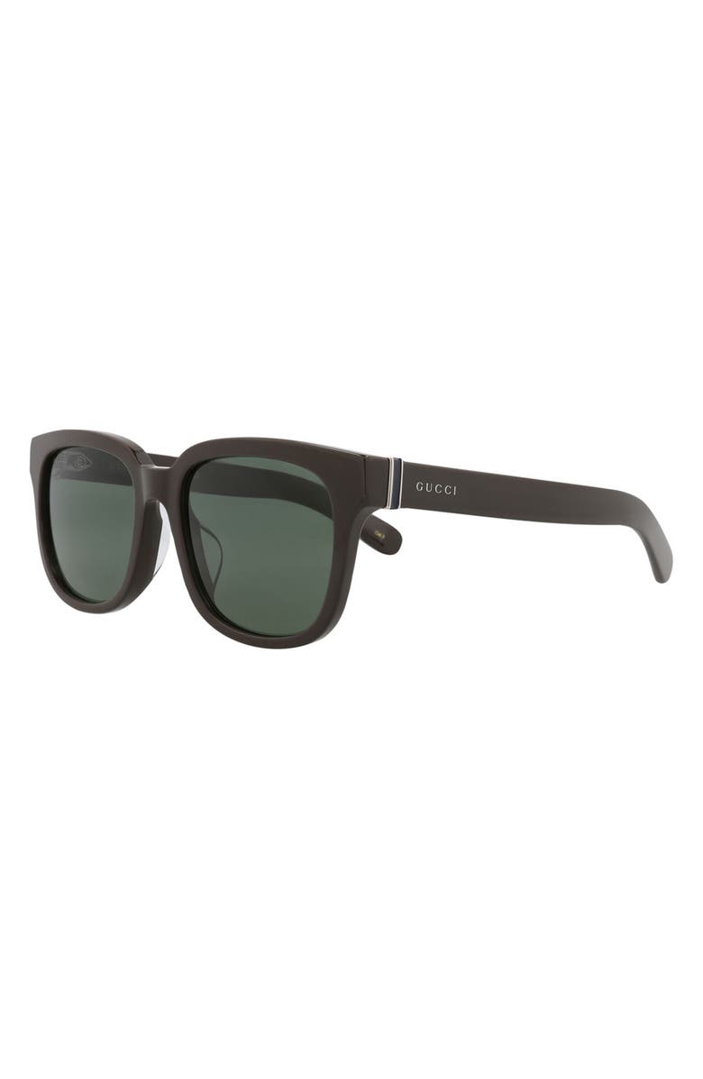 Gucci 54mm Square Sunglasses, Alternate, color, Brown Brown Green
