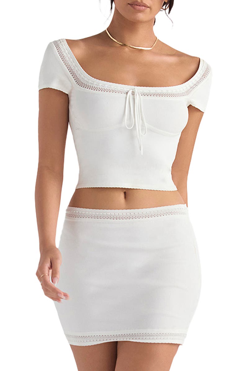 HOUSE OF CB Nola Square Neck Crop Top, Main, color, 