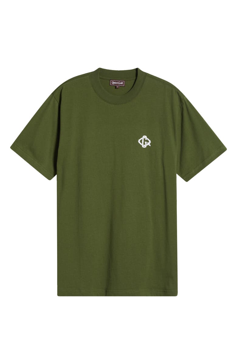 Quiet Golf Old Timers Logo Graphic T-Shirt, Alternate, color, Olive