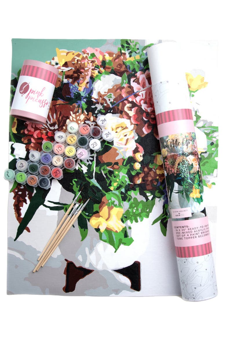 Pick Me Up Paint by Numbers Kit, Alternate, color, Multicolored Floral