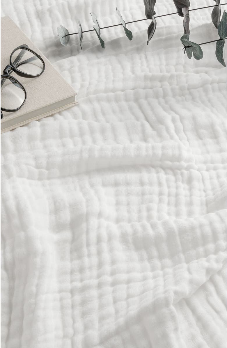 Comfy Cubs Adult Muslin Blanket, Alternate, color, White