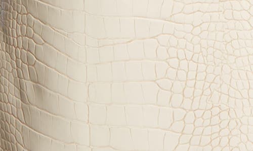 Stand Studio Nicki Croc Embossed Faux Leather Coat In Seashell