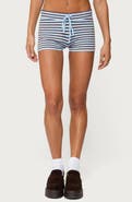 EDIKTED Lillian Stripe Knit Shorts