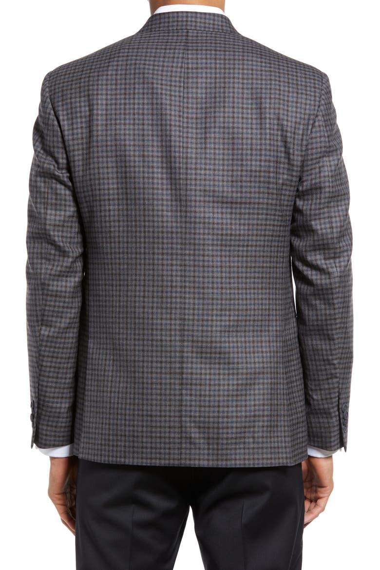Check Wool Sport Coat, Alternate, color, DARK TAUPE