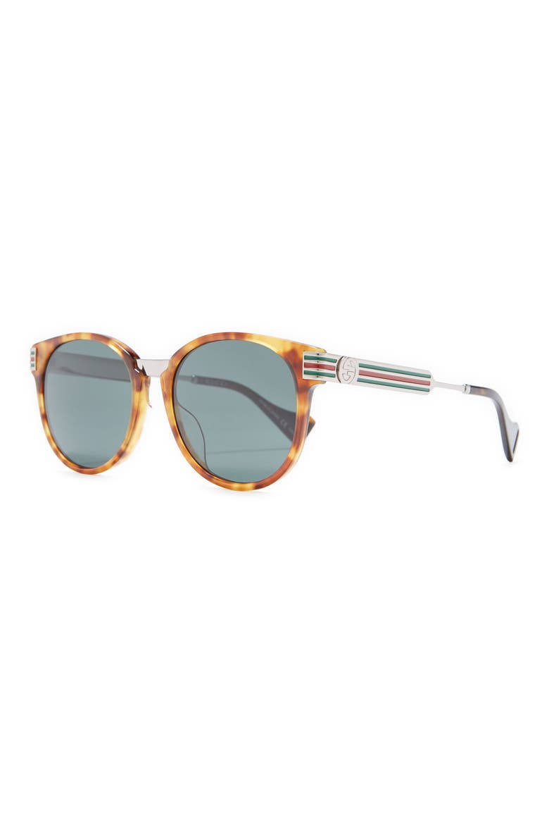 55mm Round Sunglasses, Alternate, color, HAVANA RUTHENIUM GREEN/ GRN