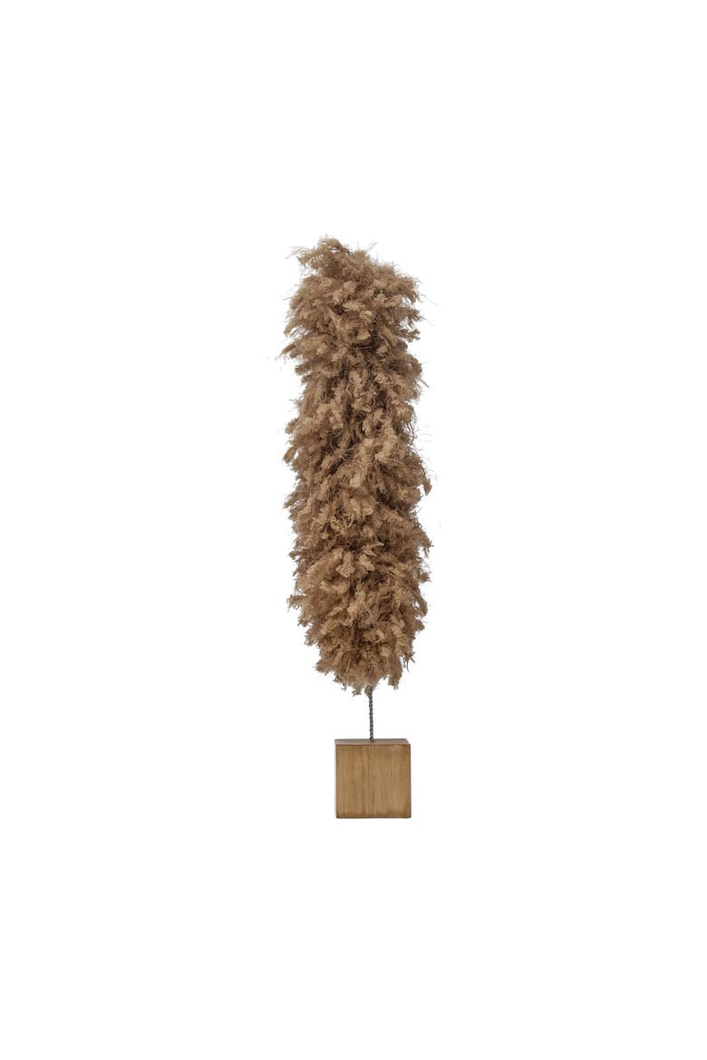 Fabric Yarn Tree with Wood Base, Main, color, Tan