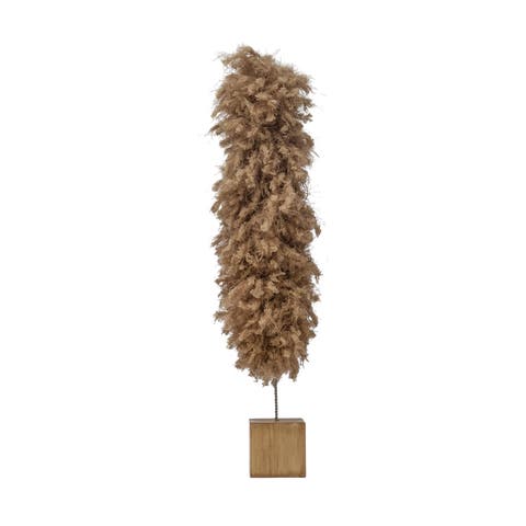 Fabric Yarn Tree with Wood Base