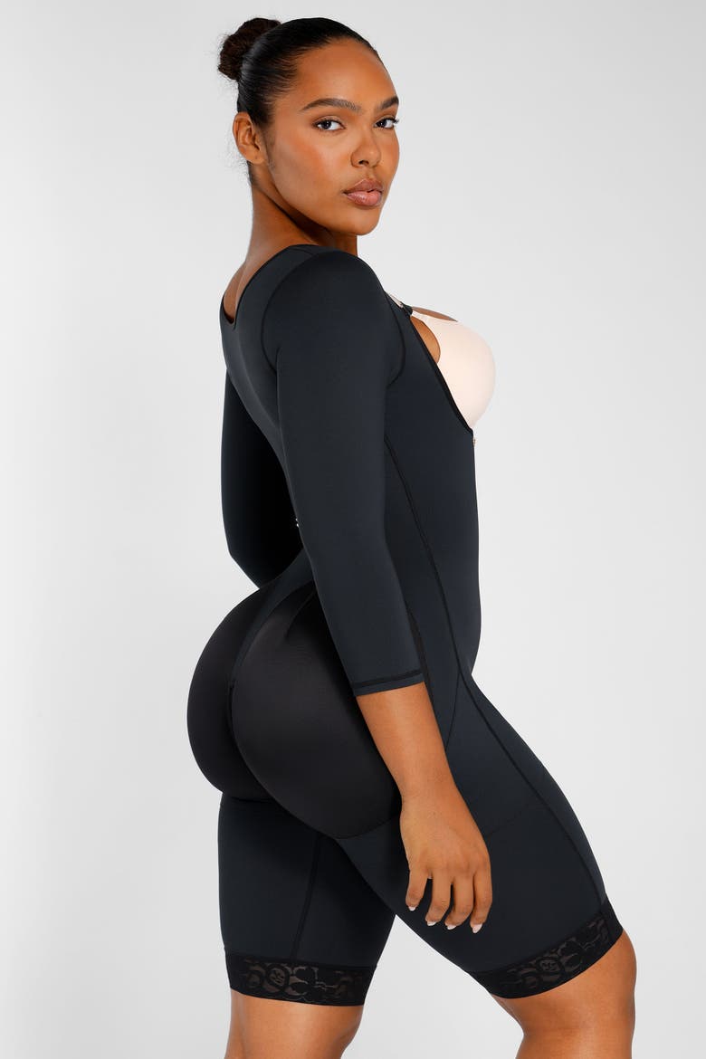 AirSlim Open Bust Butt-Lifting Bodysuit, Alternate, color, Elegant Black