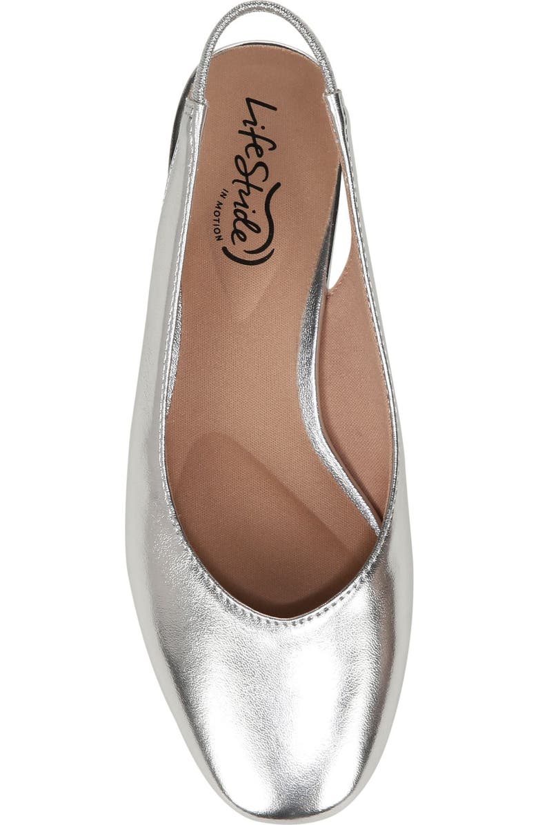 LifeStride Claire Slingback Flat, Alternate, color, Silver