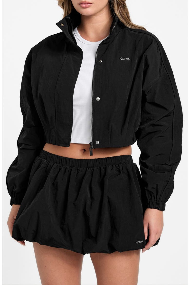 Nina Crop Jacket, Main, color, JET BLACK