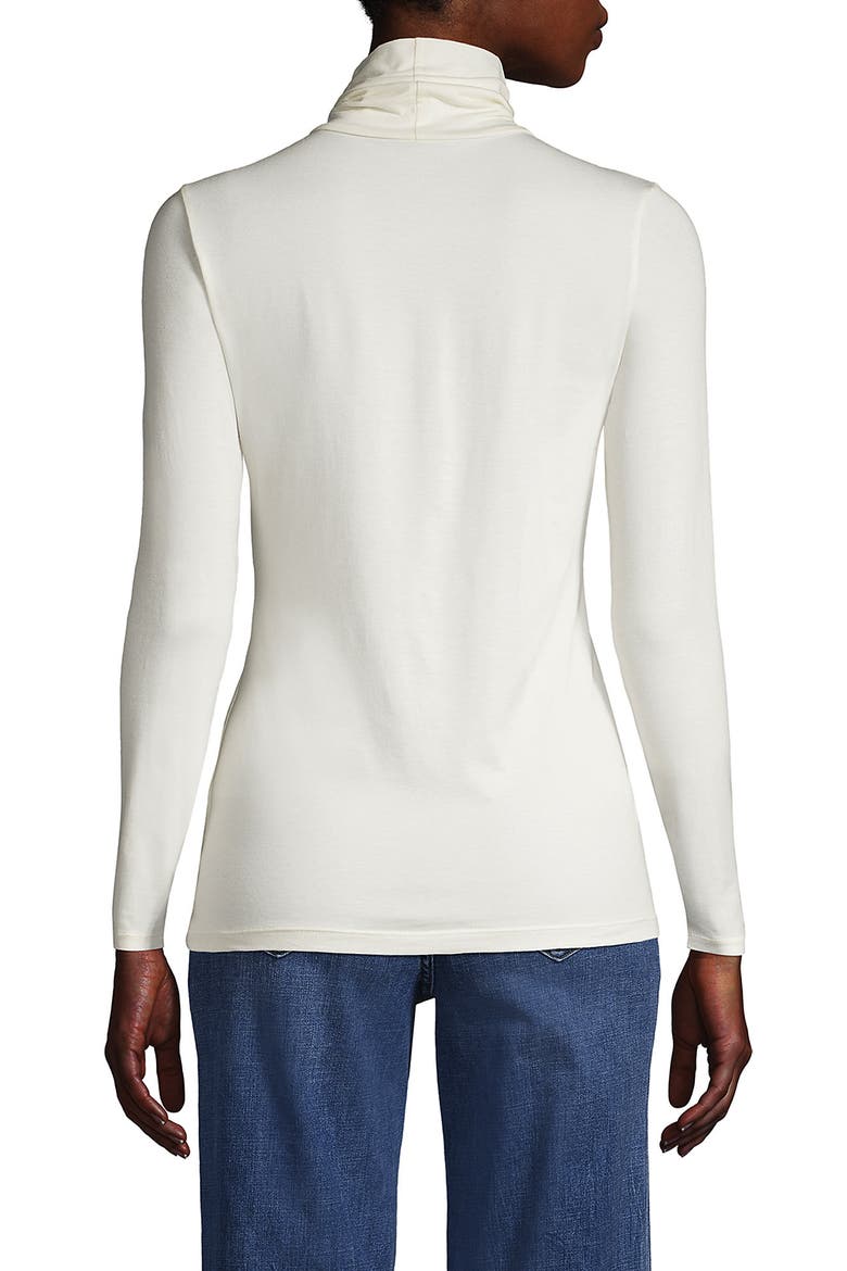 Lightweight Jersey Skimming Long Sleeve Turtleneck, Alternate, color, Ivory