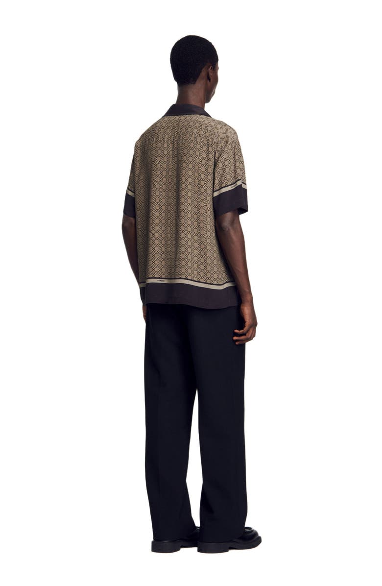 SANDRO Short-sleeved patterned shirt, Alternate, color, 