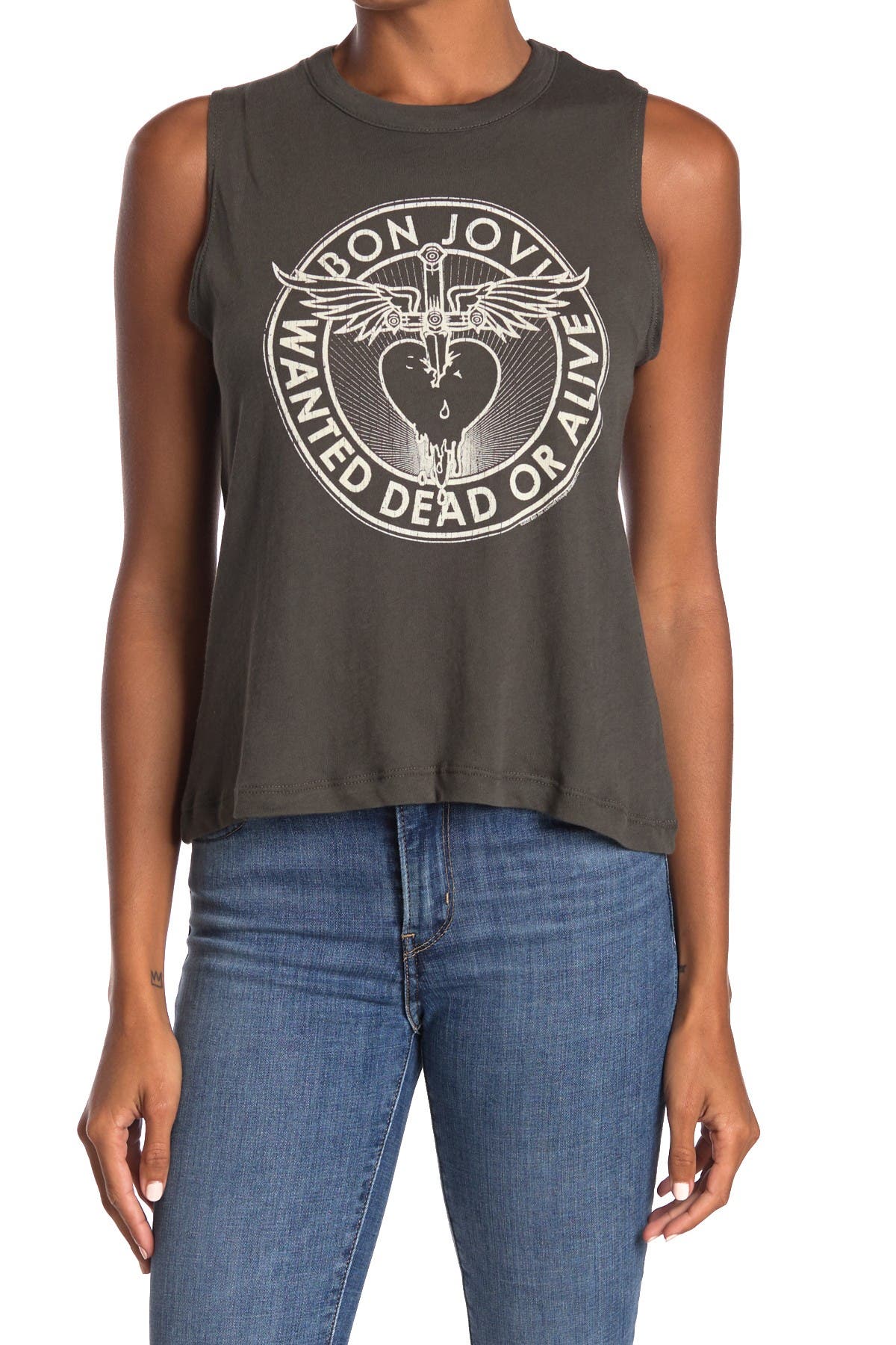 Chaser Bon Jovi Graphic Muscle Tank Top (Women) | Nordstromrack