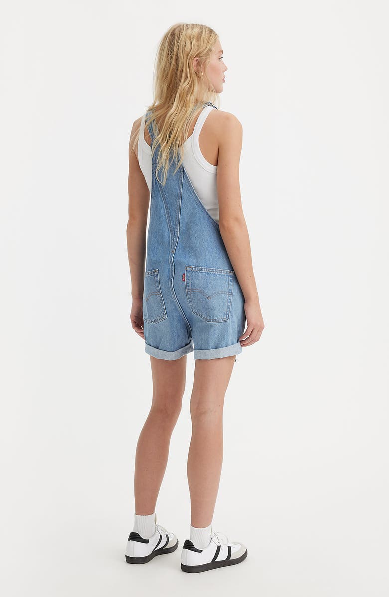 Levi's<sup>®</sup> Cuffed Hem Denim Shortalls, Alternate, color,