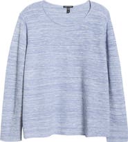Eileen Fisher Crewneck Organic Linen & Organic Cotton Sweater