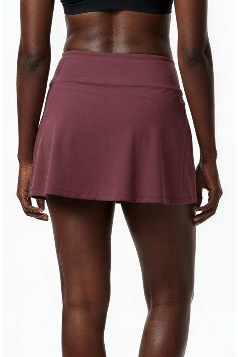 Short Swim Skort With Shorts, Alternate, color, Purple Haze
