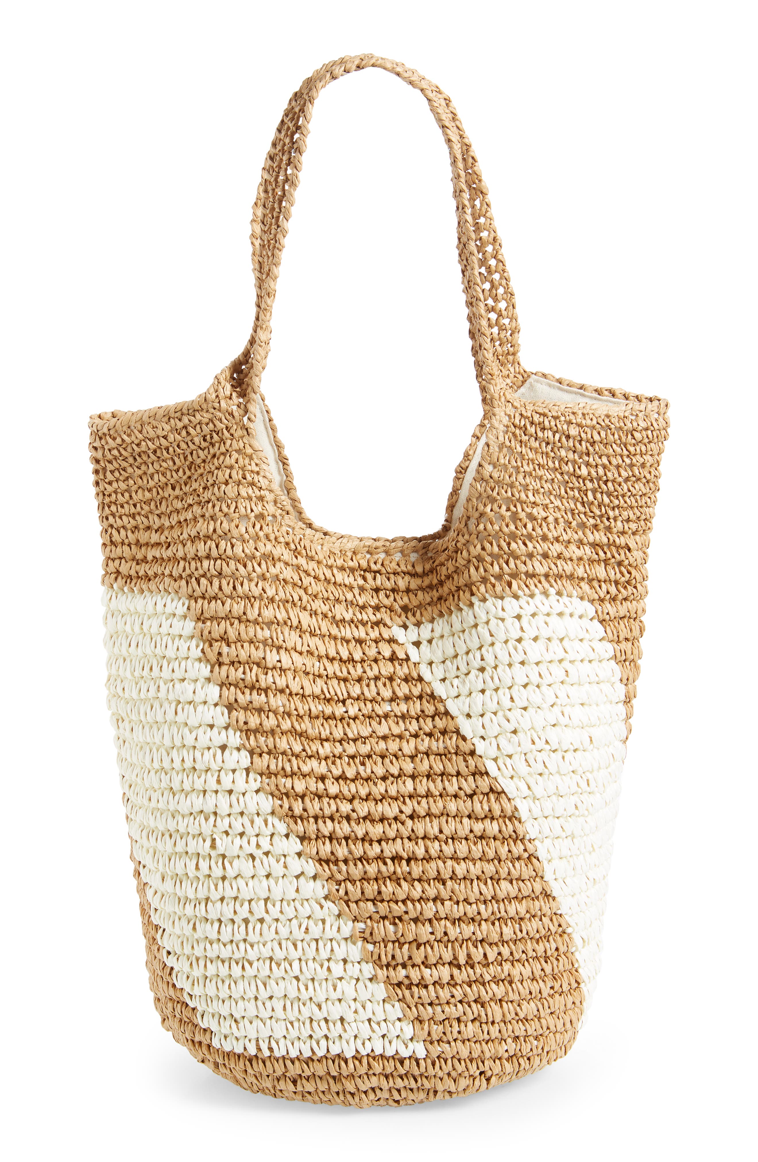 BTB Los Angeles Demi Diagonal Straw Shoulder Bag, Alternate, color, 